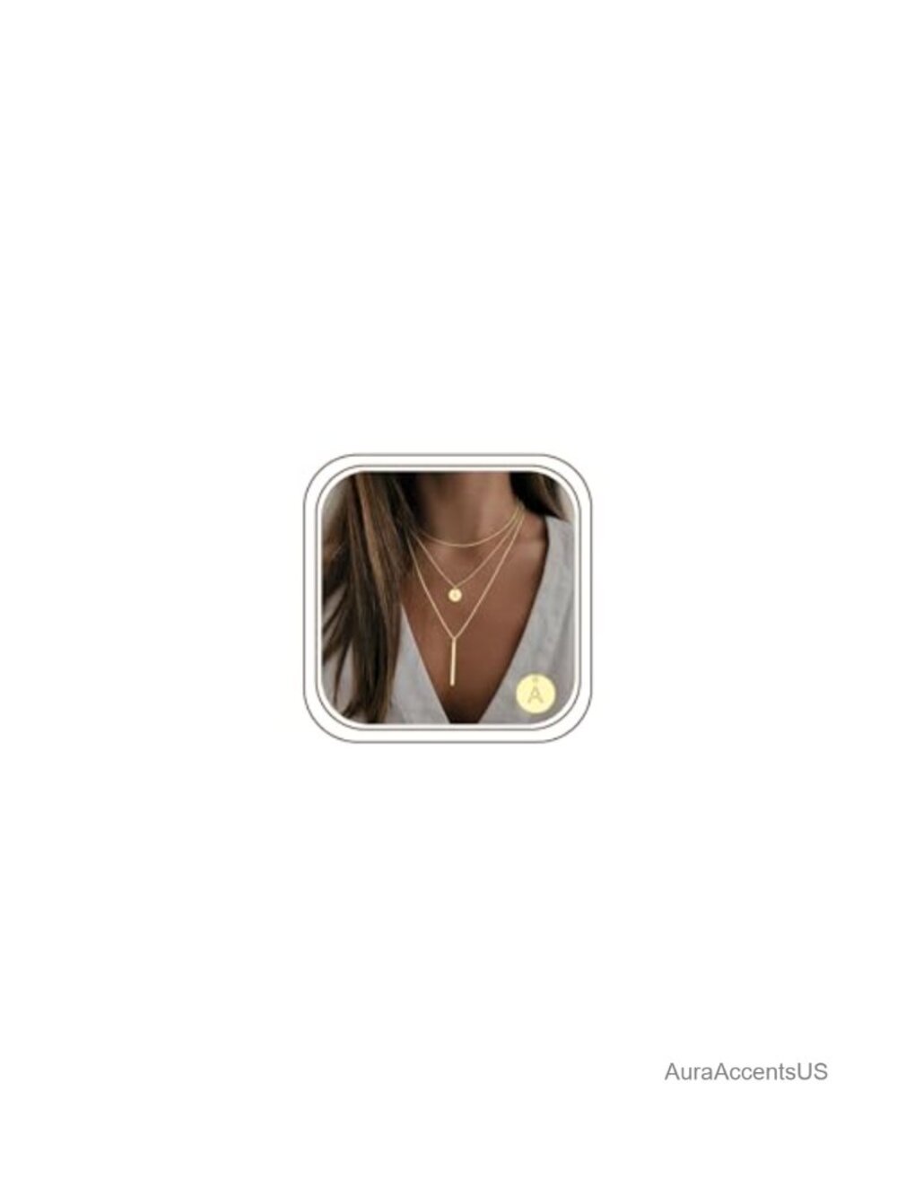 Layered Initial Necklaces for Women 14K Gold Plated Y Necklace Stacking Dainty